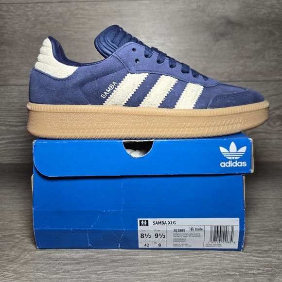 Adidas Samba XLG Indigo /Gum / Vanilla Sneaker Shoes Men’s 8.5 / Womens 9.5 NEW main image 6